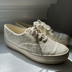 Keds platform glitter sneaks